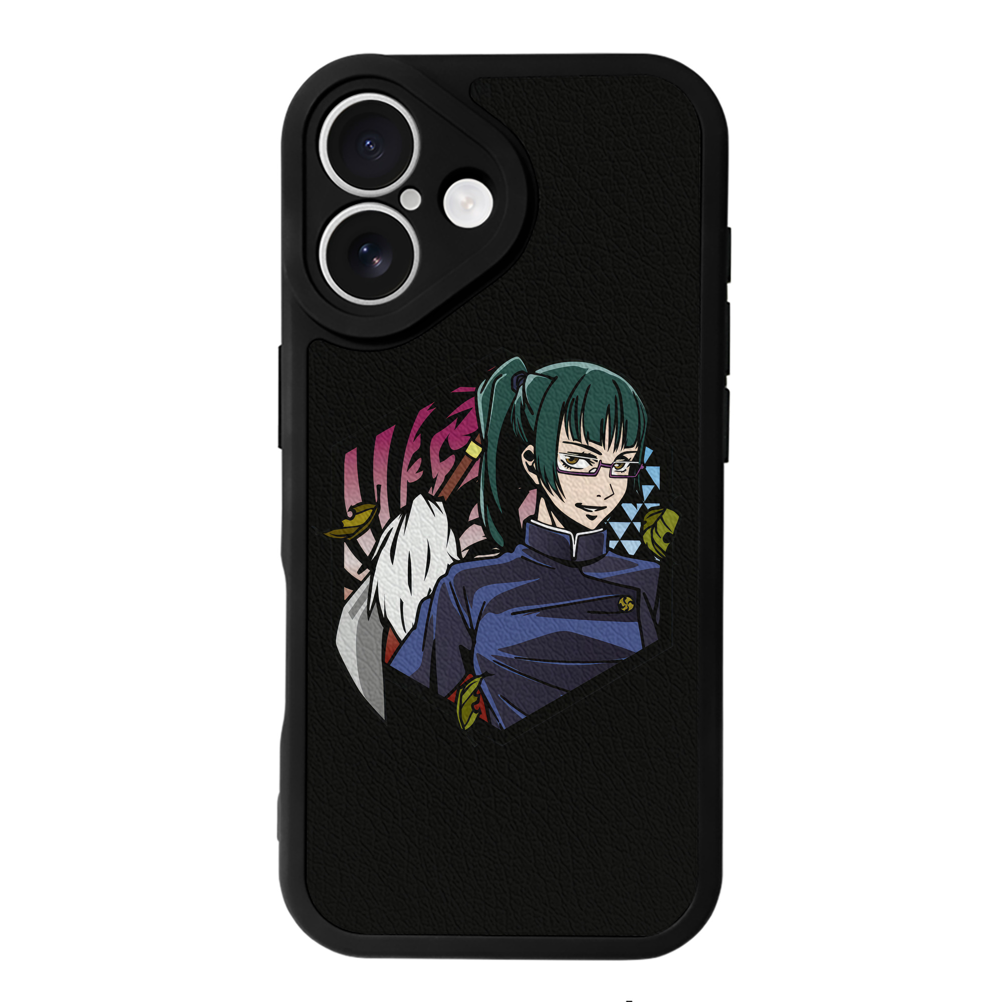 （画像用） 呪術廻戦 Jujutsu Kaisen 【iPhone 16シリーズ対応】シリコンスマホケース（レザー調） 材質：シリコン